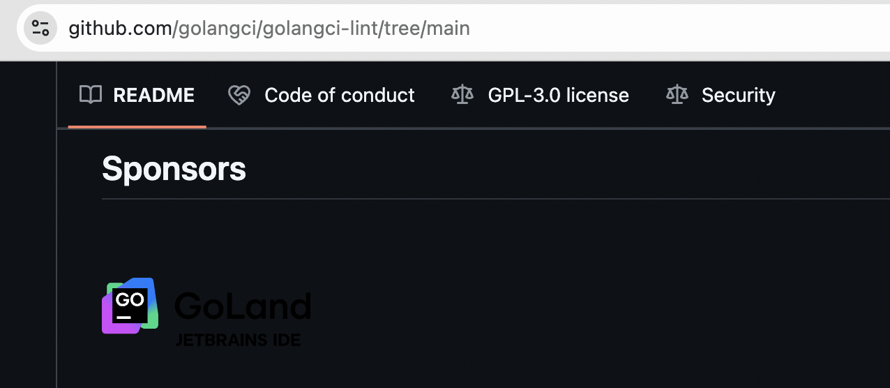 Golangci-lint: unreadable GoLand logo on GitHub dark theme